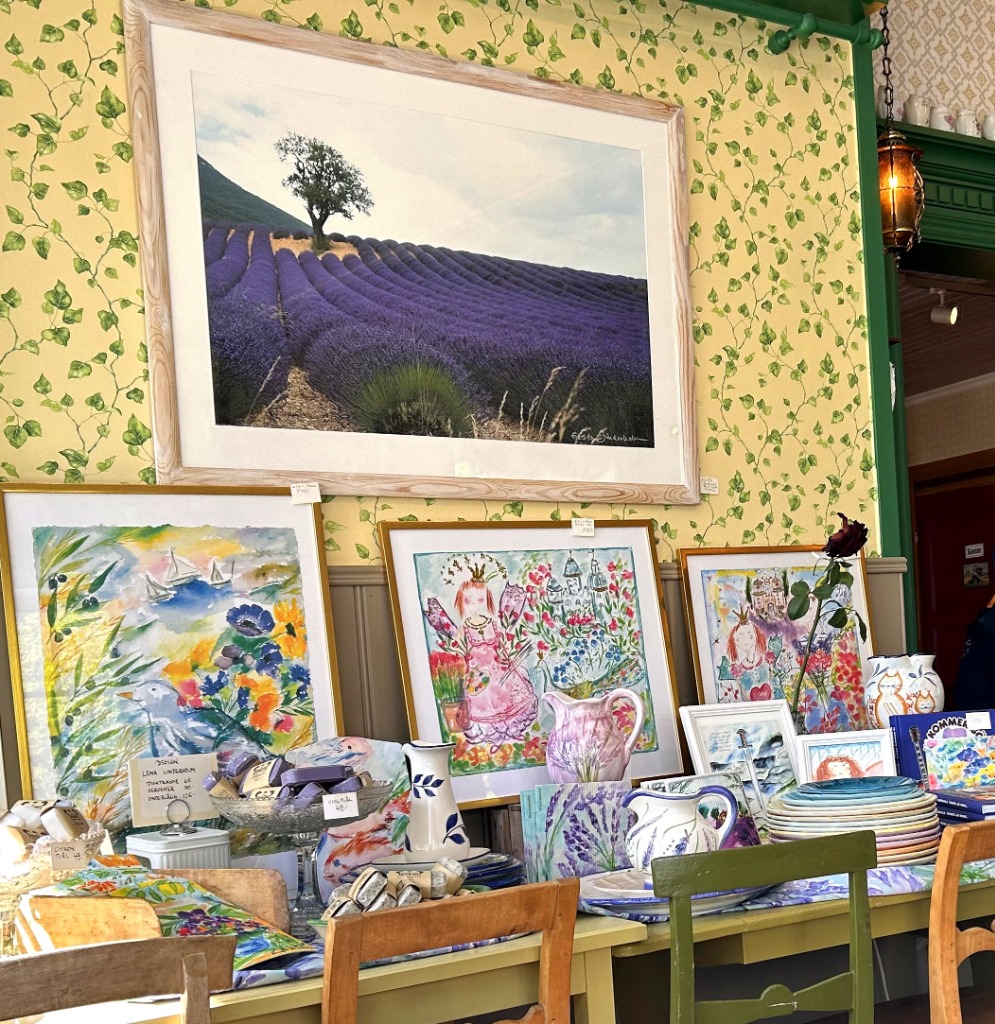 Beautiful art inside the cafe at Bönan